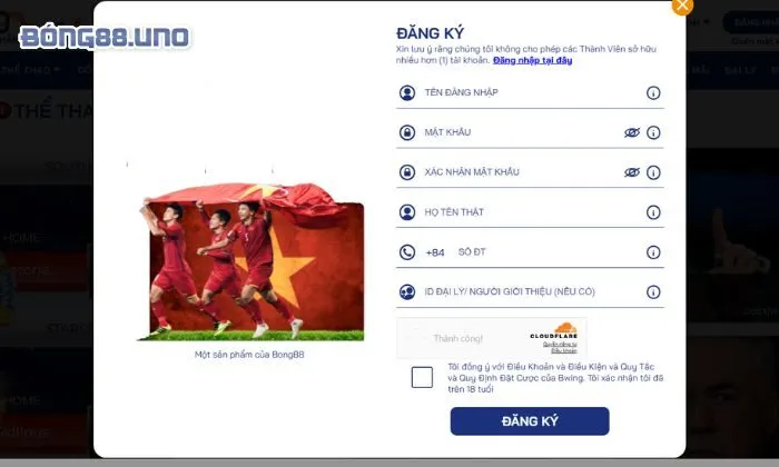 Cổng game bong88 yêu cầu mỗi người chơi chỉ được đăng ký một tài khoản