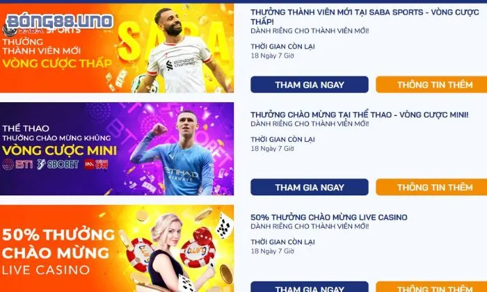 Khuyến mãi nạp tiền Bong88