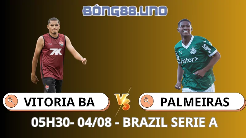 Soi Kèo Vitoria vs Palmeiras - Brazil Serie A - 04/08/2025
