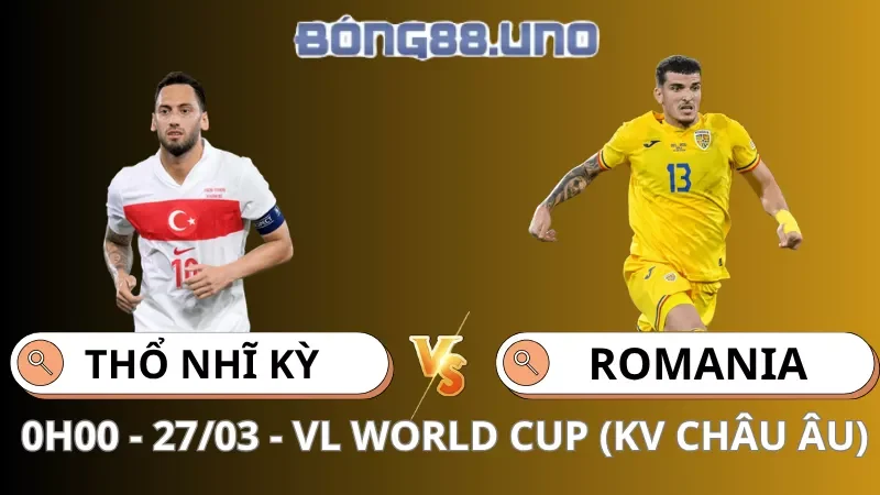 Soi Kèo Thổ Nhĩ Kỳ Vs Romania